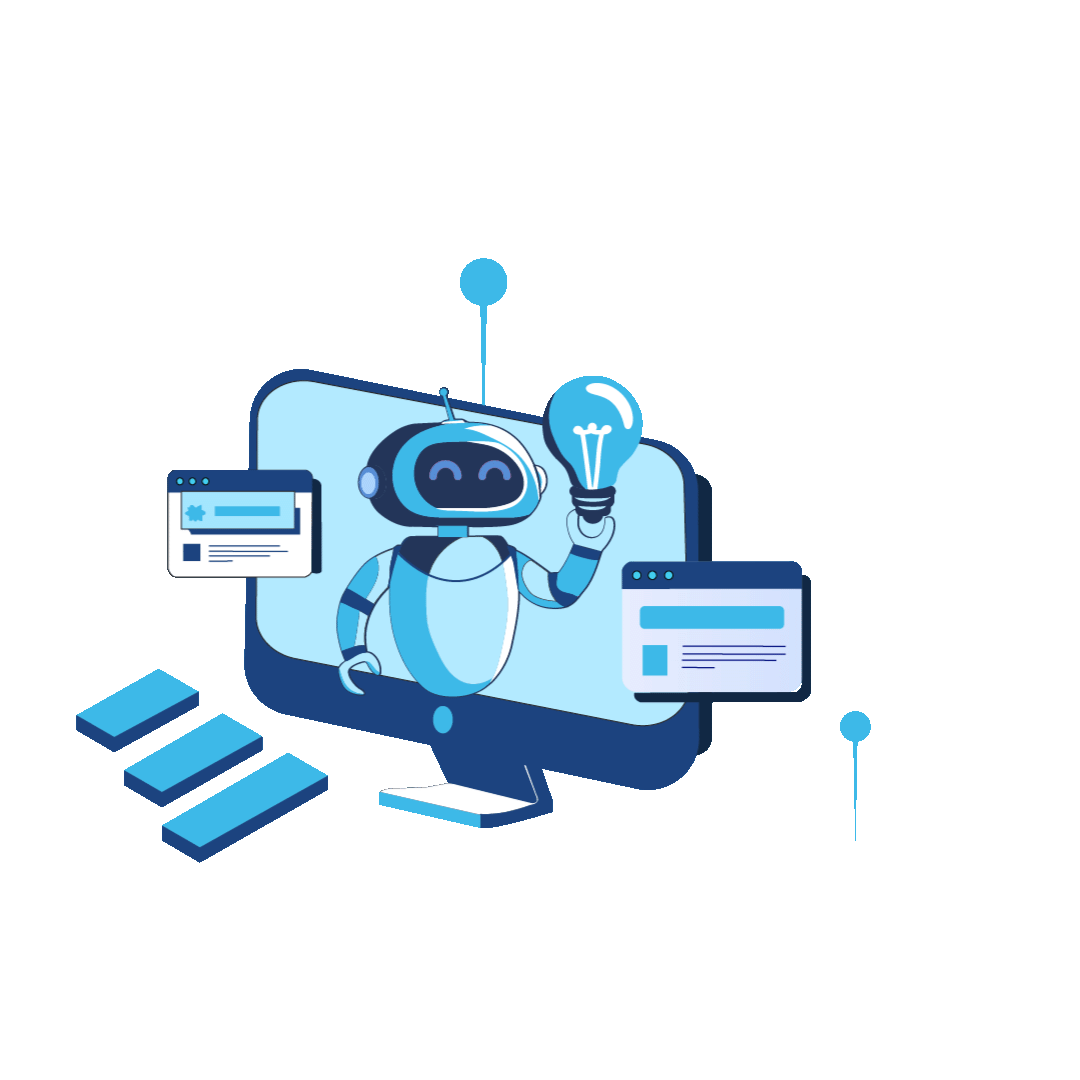 Illustration principale : Gif animé illustrant la génération de contenu